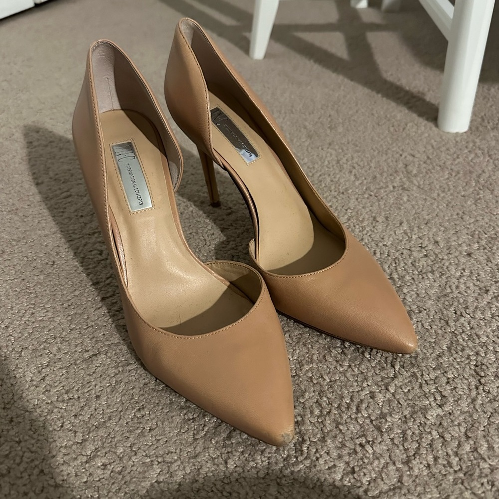 Inc heels, nude, 8